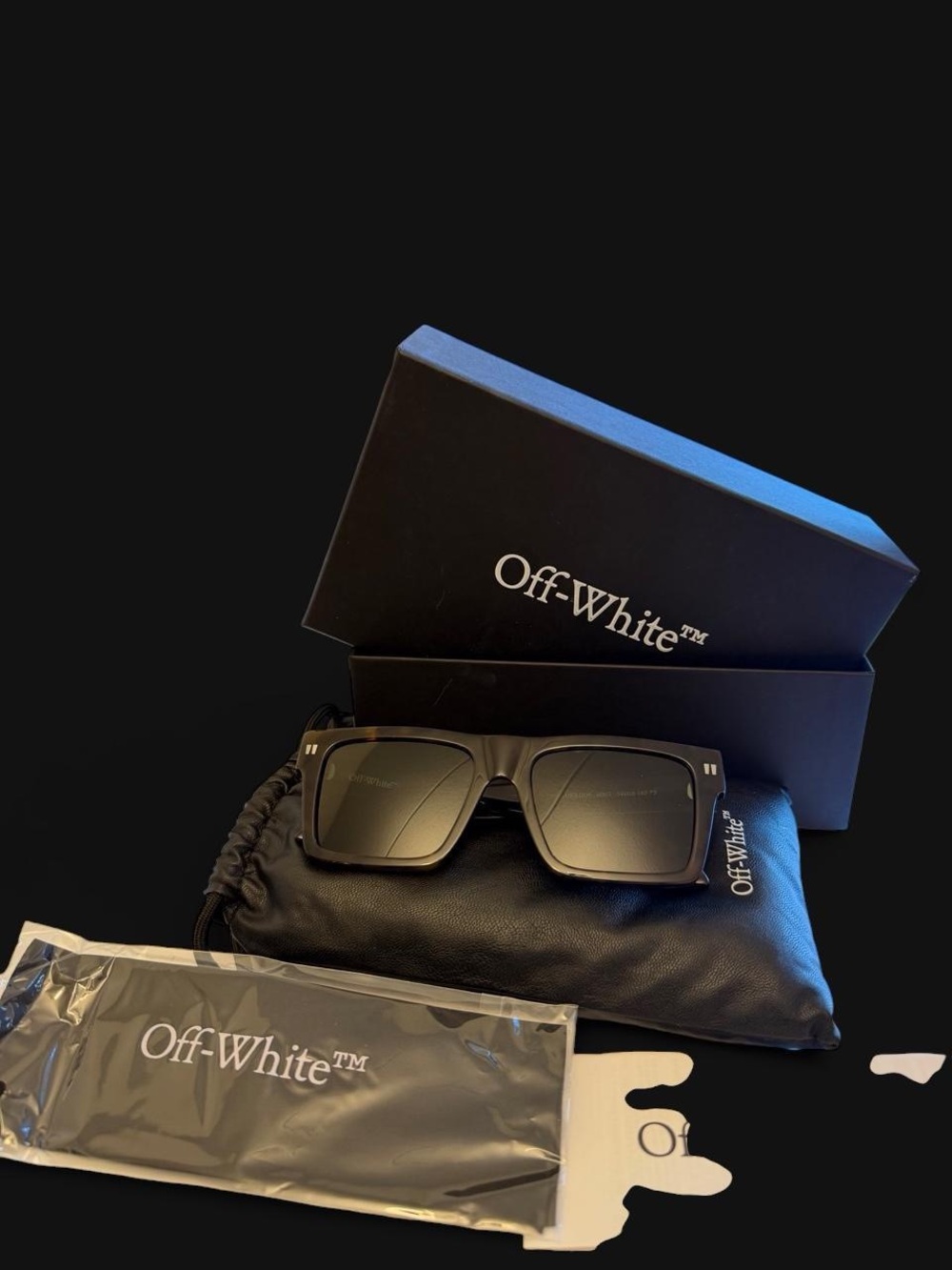 Off-White Lawton Tortoise Square Sunglasses